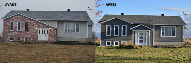 Avant après maison Ste-Brigide