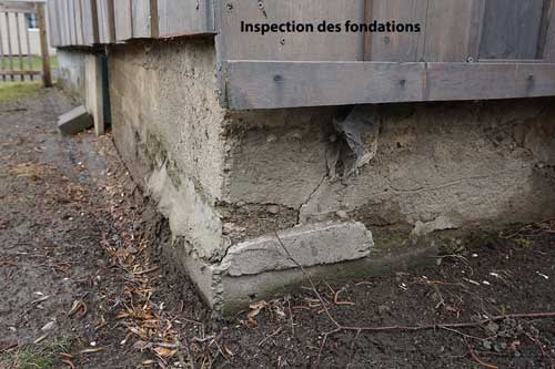 Inspection des fondations